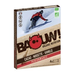 Barre Cacao Noisette Vanille - 4x30g - Baouw Organic Nutrition