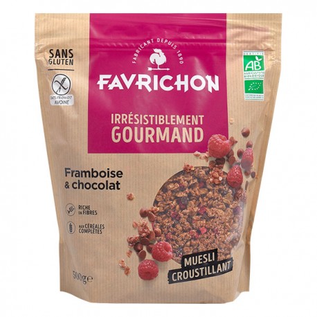 Muesli Croustillant Framboise Choco - 500g - Favrichon