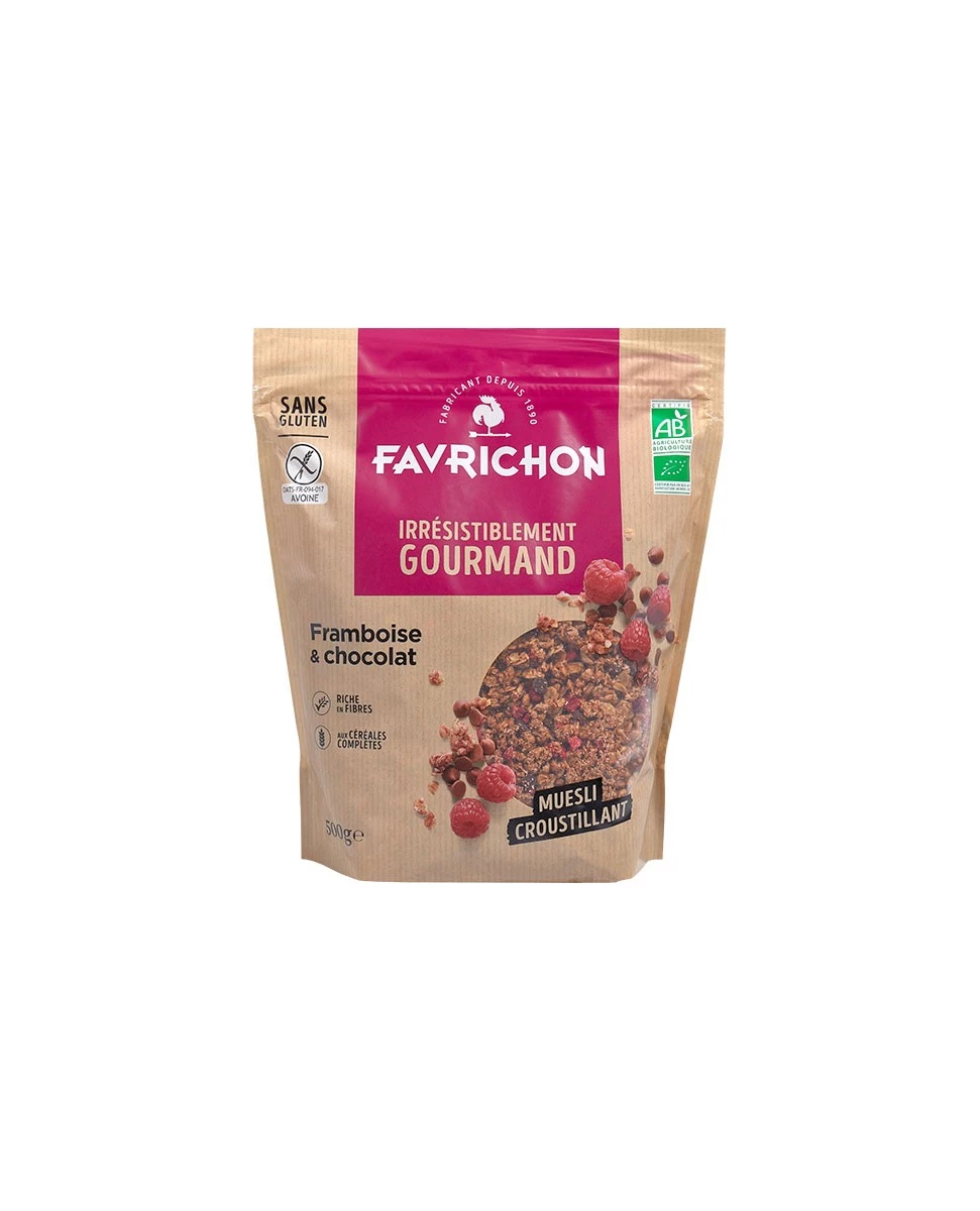 Muesli Croustillant Framboise Choco - 500g - Favrichon