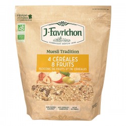 Muesli 4 Céréales 8 Fruits - 500g - Favrichon