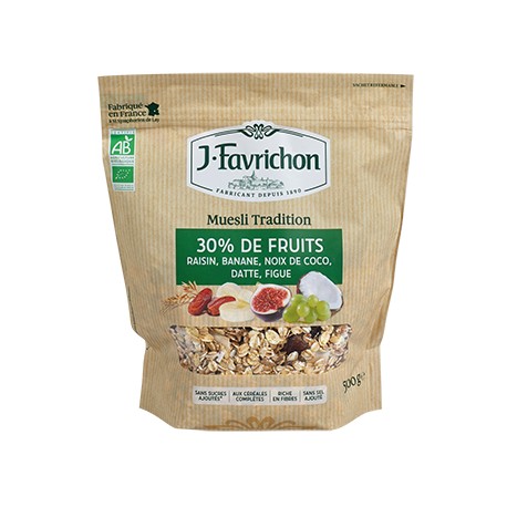 Muesli Tradition 30% de Fruits - 500g - Favrichon