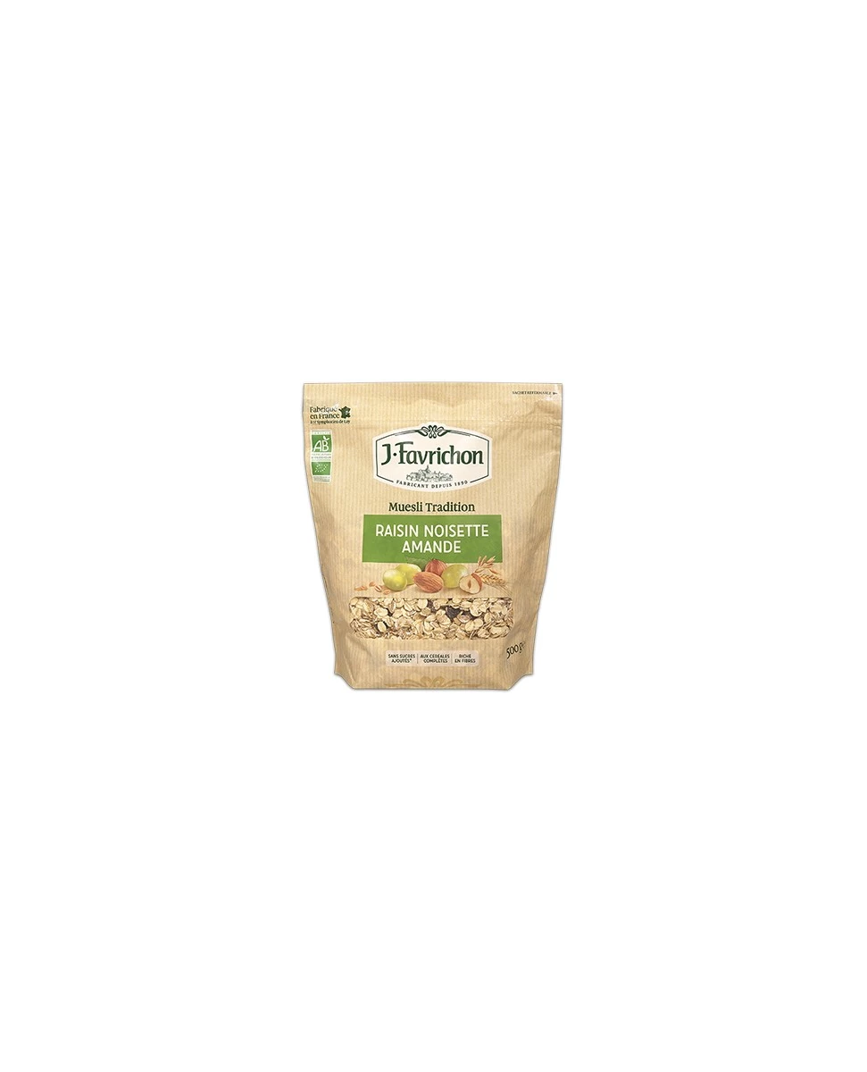 Muesli Raisin Noisette Amande - 500g - Favrichon