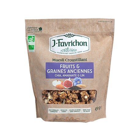 Muesli Fruits et Graines Anciennes - 450g - Favrichon