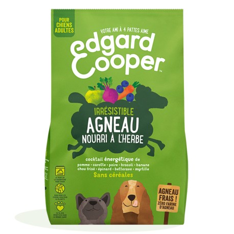 Croquettes Irresistible Agneau - 12kg - Edgard Cooper