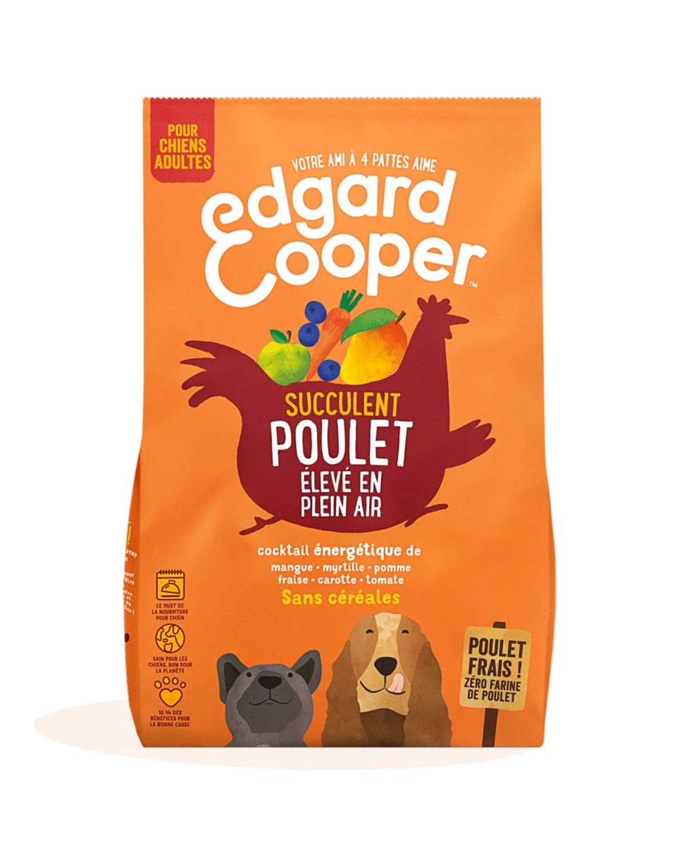 Croquettes Succulent Poulet - 2,5kg - Edgard Cooper