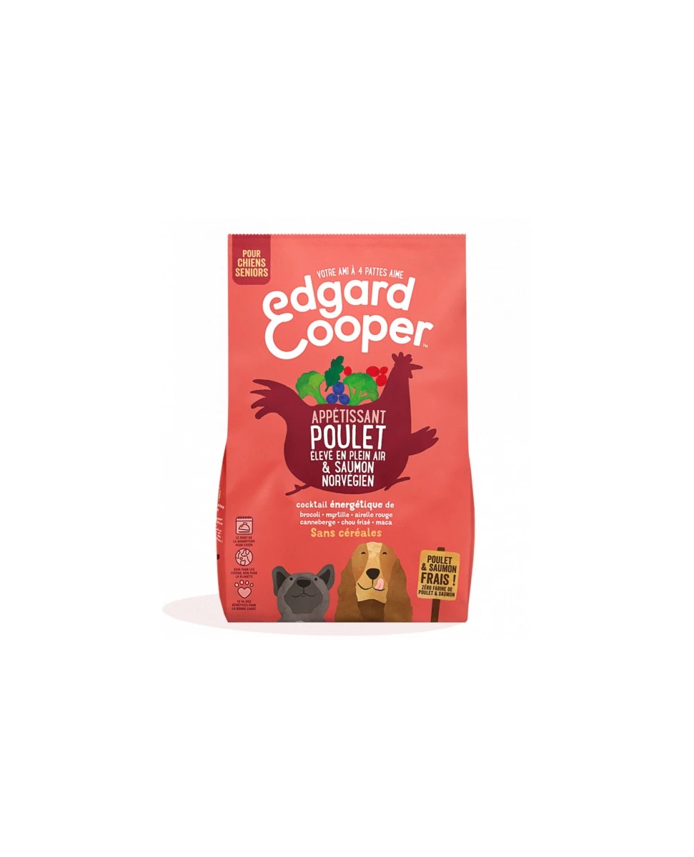 Croquettes Appétissant Poulet et Saumon - 2,5Kg - Edgard Cooper