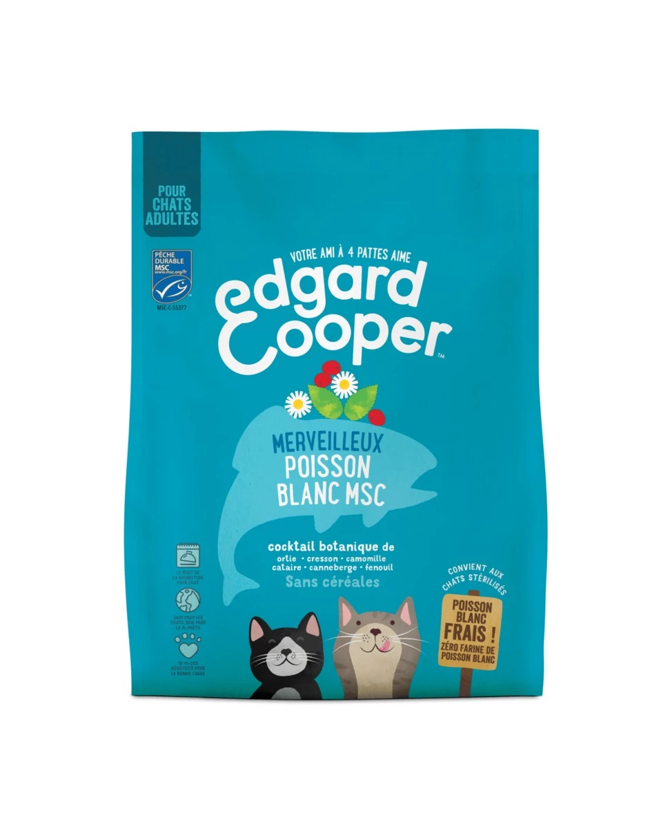 Croquettes Merveilleux Poisson Blanc - 1,75kg - Edgard Cooper