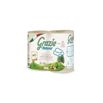 4 rouleaux de Papier Toilette Grazie Natural - Lucart