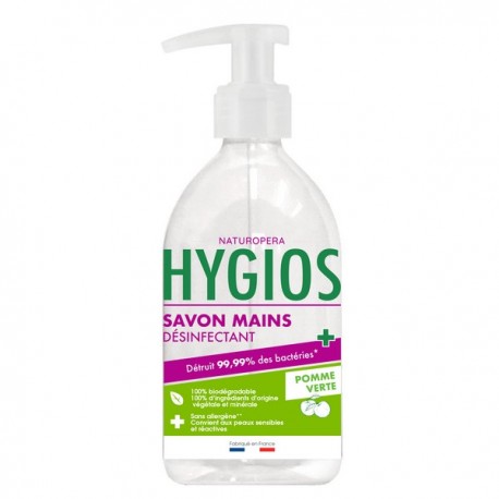 Savon Désinfectant Mains Pomme Verte - 300ml - Hygios