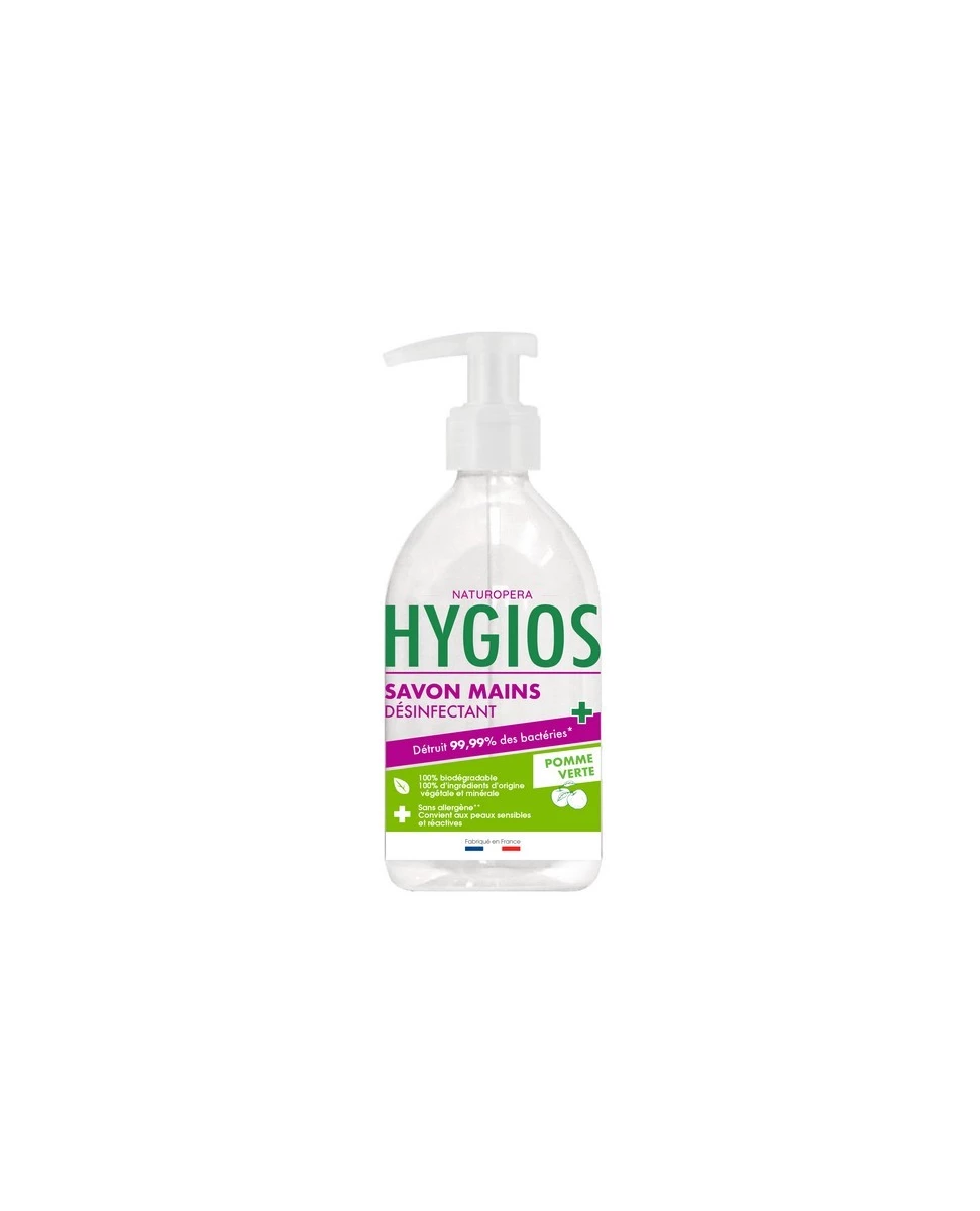 Savon Désinfectant Mains Pomme Verte - 300ml - Hygios