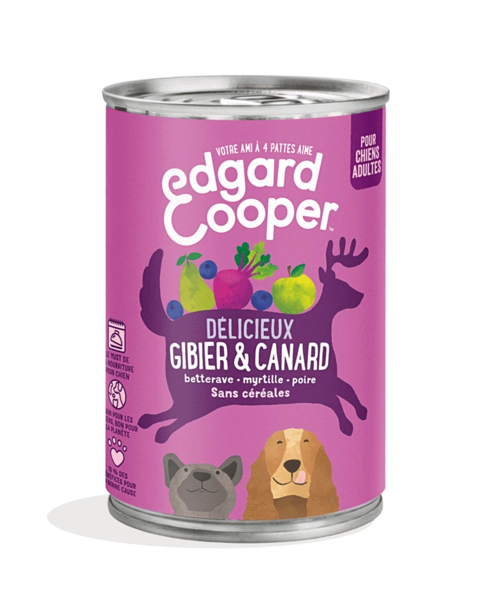 Boîte Chien Gibier & Canard - 400g - Edgard Cooper