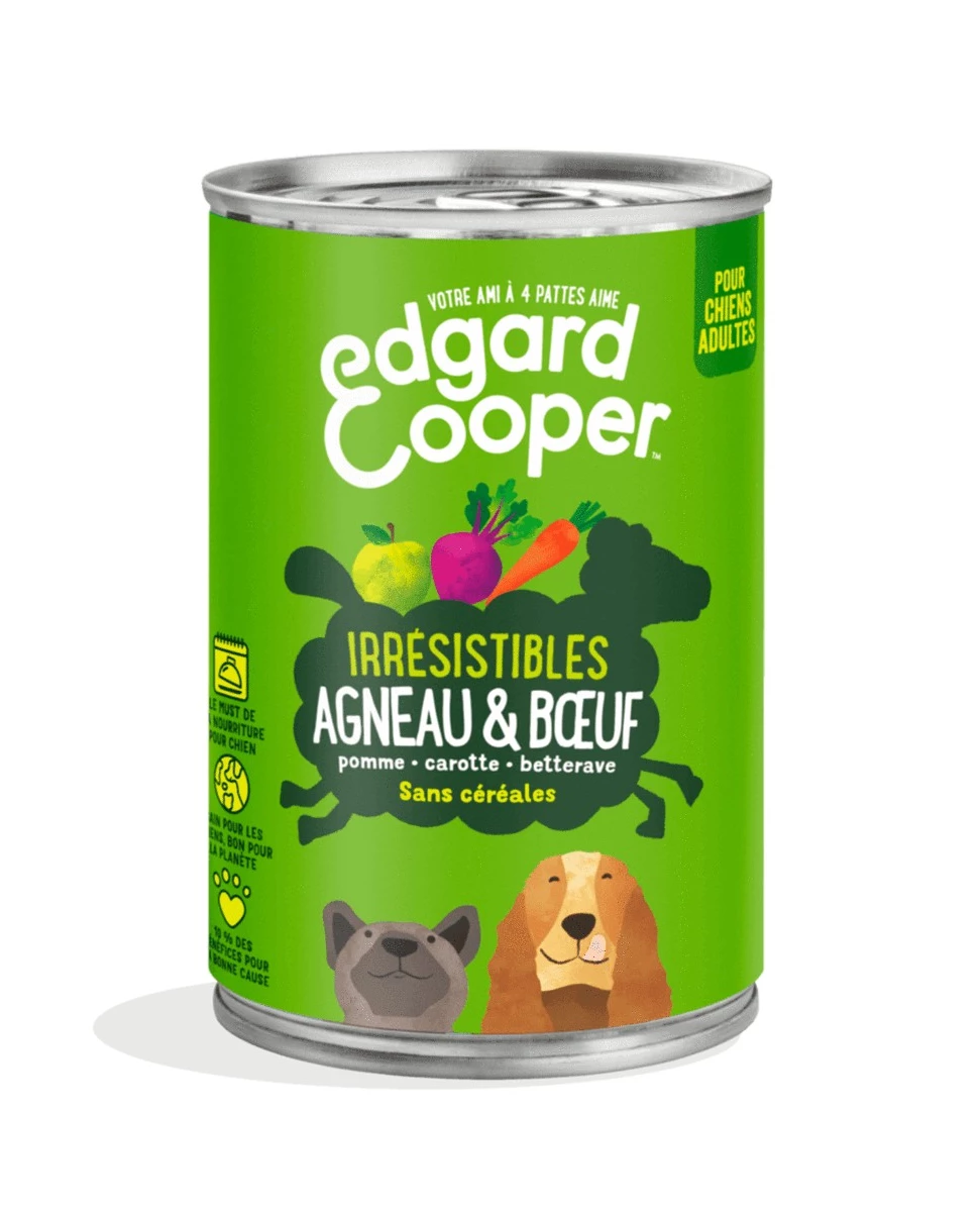 Boîte Chien Agneau & Boeuf - 400g - Edgard Cooper