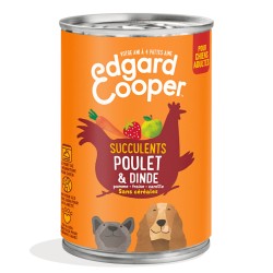 Boite Chien Poulet & Dinde - 400g - Edgard Cooper