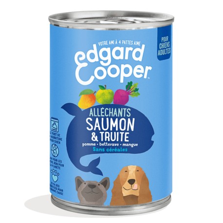 Boîte Chien Saumon & Truite - 400g - Edgard Cooper