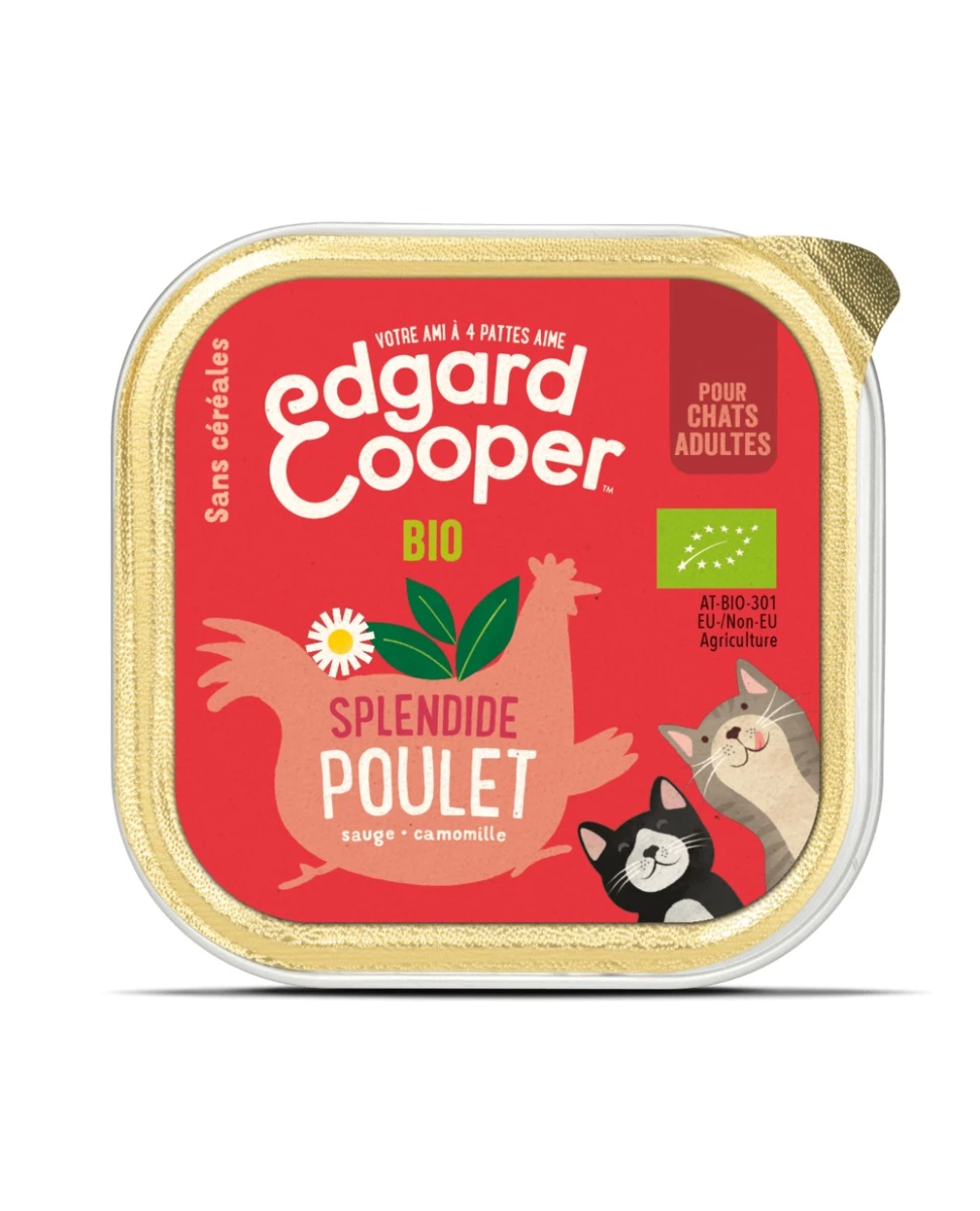 Cat Cup Poulet Bio - 85g - Edgard Cooper