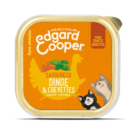 Cat Cup Dinde & Crevettes - 85g - Edgard Cooper