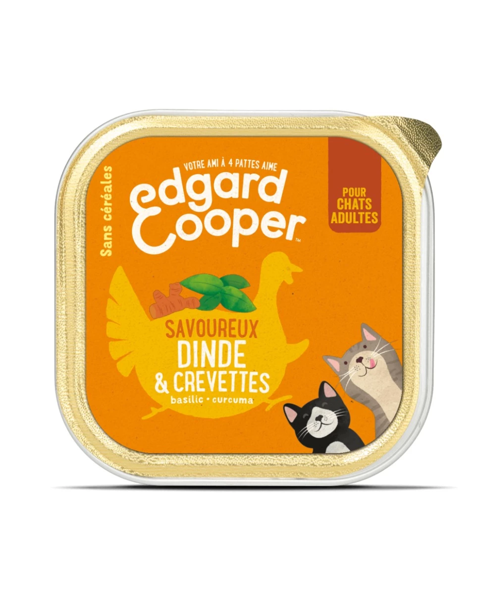 Cat Cup Dinde & Crevettes - 85g - Edgard Cooper