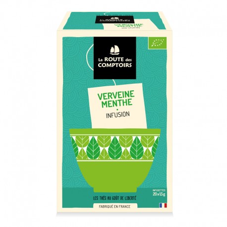 Infusion Verveine Menthe - 20 Infusettes - La Route Des Comptoirs