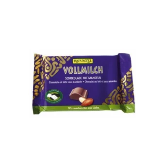 Chocolat au Lait et Amandes Bio - 100g - Rapunzel