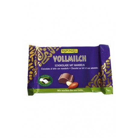 Chocolat au Lait et Amandes Bio - 100g - Rapunzel