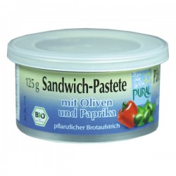 Pâté végétal "Poivron et Olives" 125g-Pural