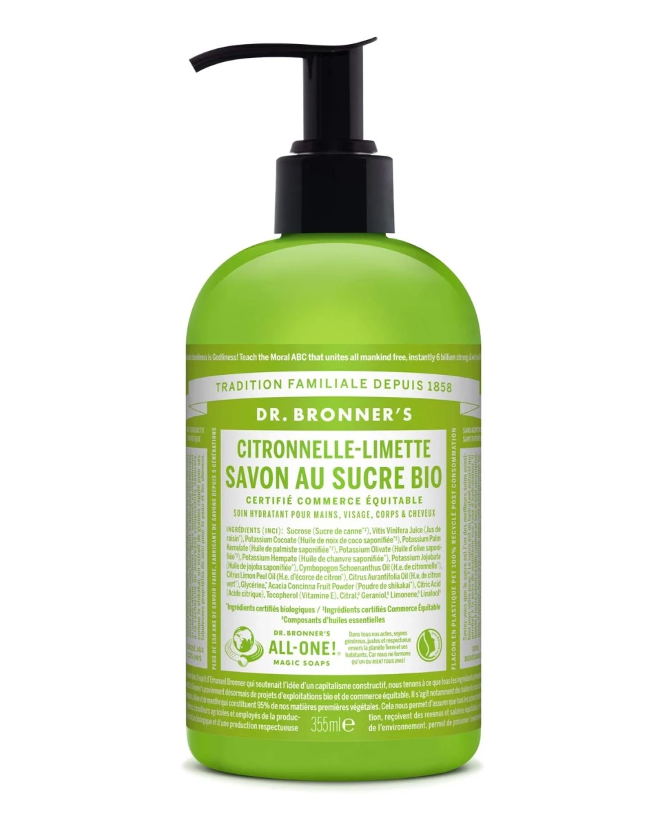 Savon Sucre Citronelle - 355ml - Dr Bronner's