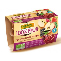 POKIBio Pomme et Fruits Rouges (4x90g)-Danival