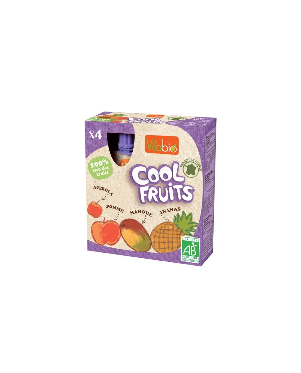 Cool Fruits Pomme Mangue Ananas 4x90g-Vitabio