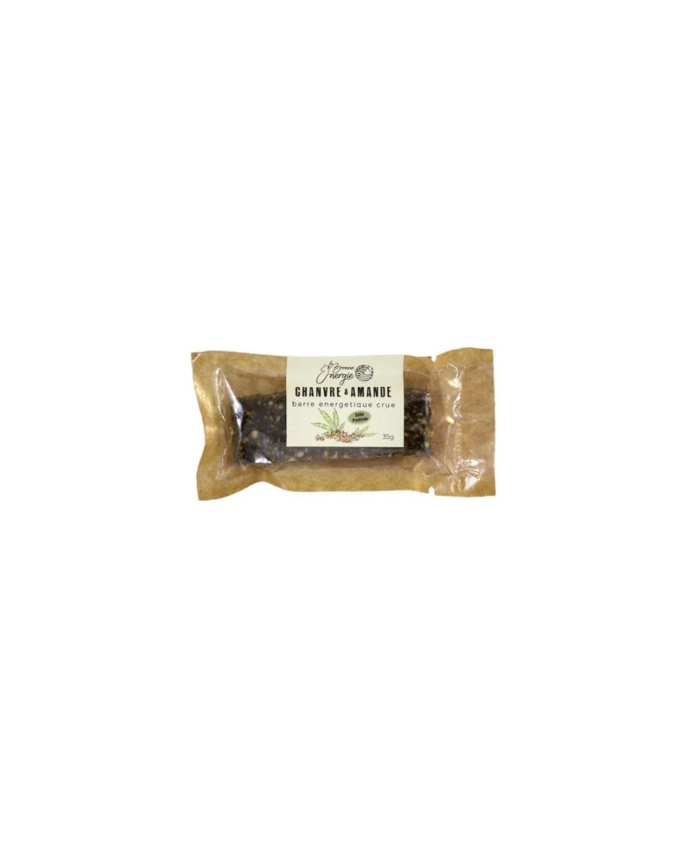 Barre énergétique crue- Chanvre & Amande- 40g - La Bonne Energie