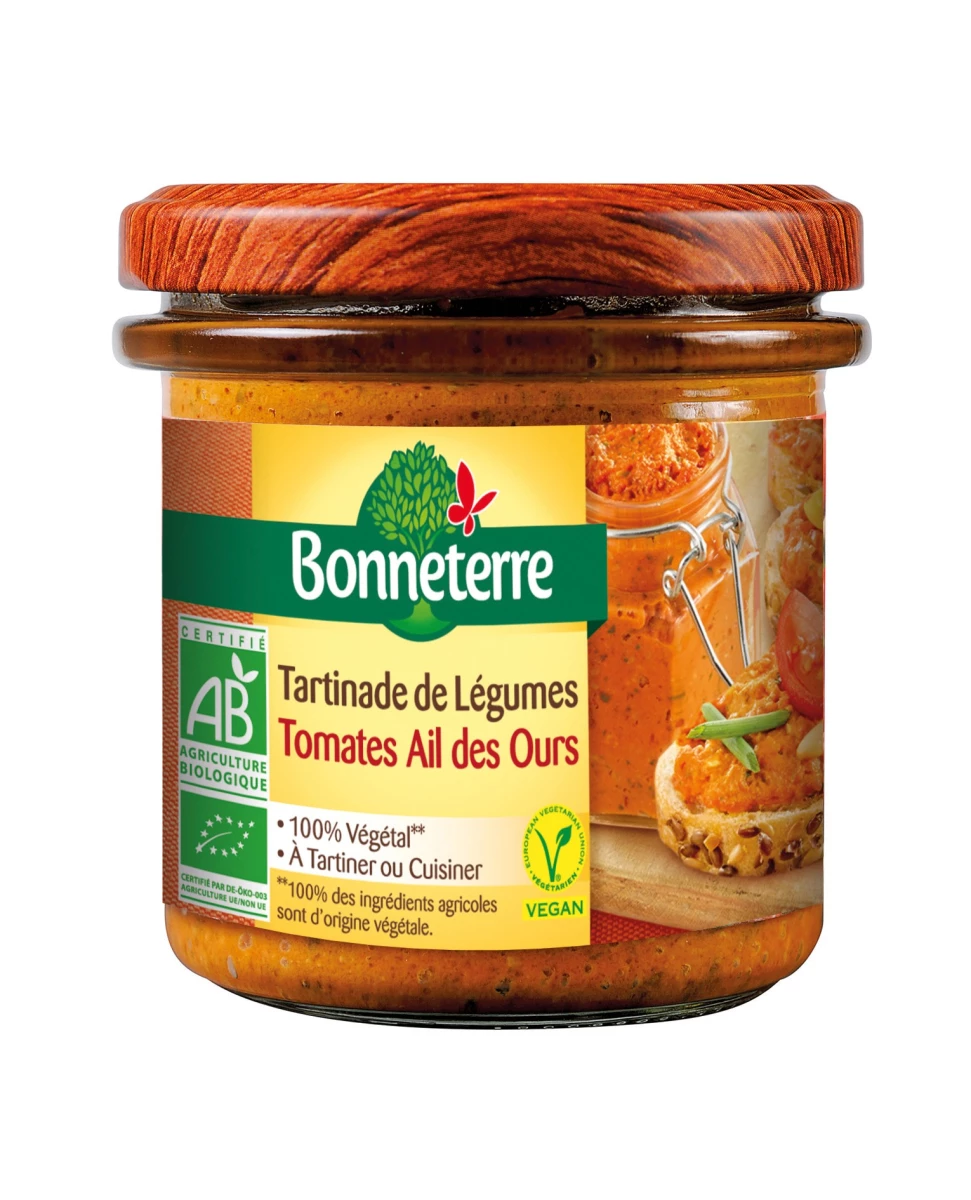 Tartinade de Légumes Tomate Ails Des Ours - 135g - Bonneterre