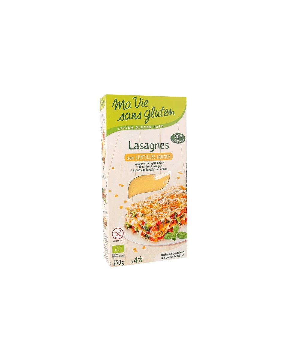 Lasagnes Lentilles Jaunes - 250g - Ma Vie Sans Gluten