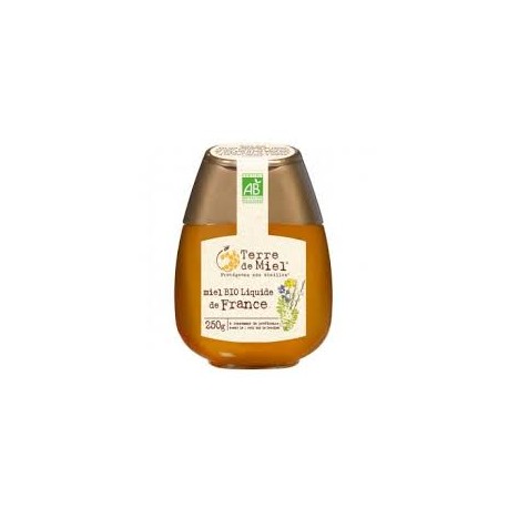 Miel Bio Liquide de France 250g (flacon pressoir)-Terre de Miel