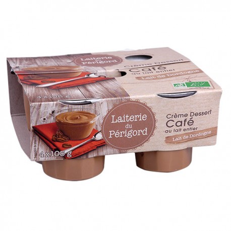 Crème Dessert Café - 4x105g - Laiterie du Périgord