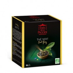 Thé Vert Earl Grey - 20 Sachets - Thés de la Pagode