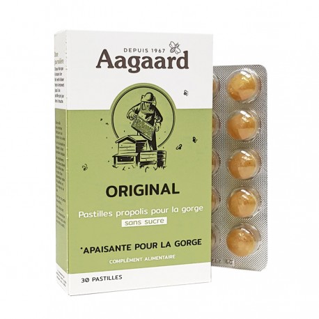 Original Pastilles Pour la Gorge - 30 Pastilles - Aagaard Propolis