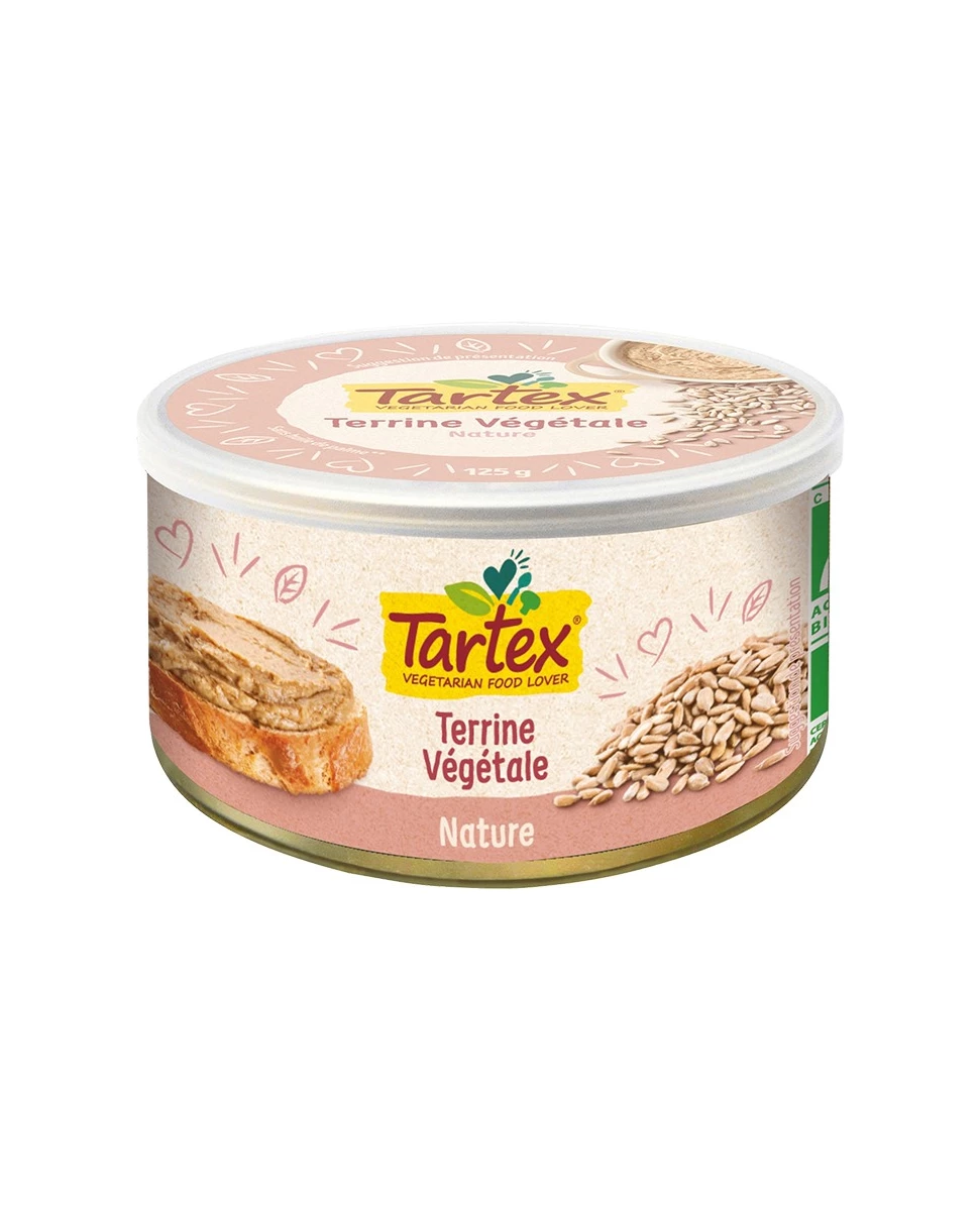 Terrine Végétale Nature - 125g - Tartex