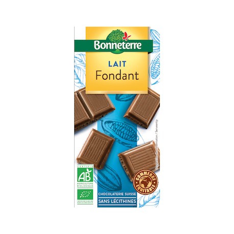 Chocolat Lait Fondant 100g -Bonneterre