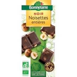 Chocolat Noir Noisettes Entières 100g -Bonneterre