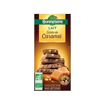 Chocolat Lait Eclats de Caramel 100g -Bonneterre