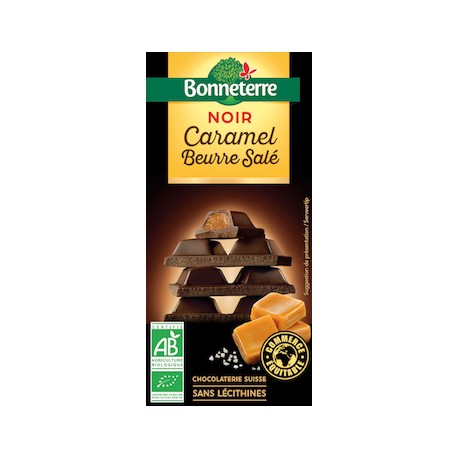 Chocolat Noir Caramel Beurre Salé 100g -Bonneterre