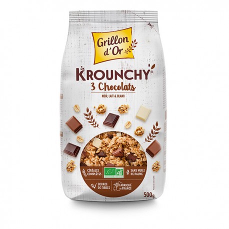 Krounchy 3 Chocolat - 500g - Grillon d'Or