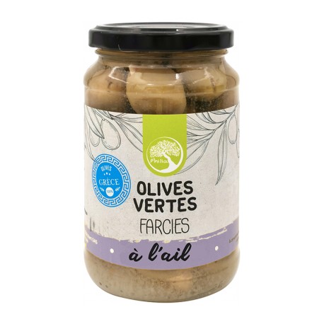 Olives Vertes Farcie à l'Ail - 350g - Philia