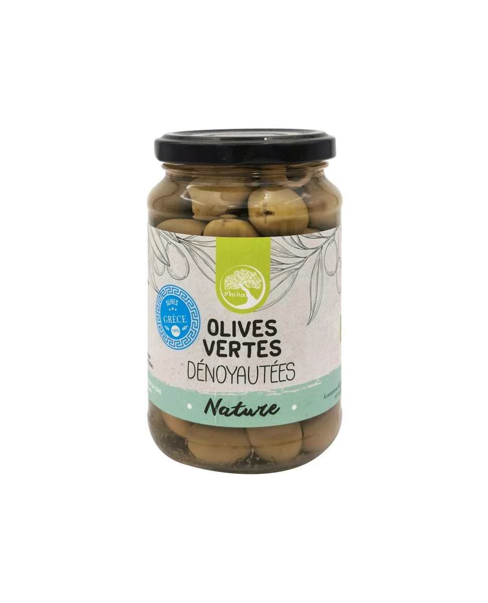 Olives Vertes Dénoyautées - 350g - Philia