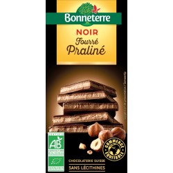 Chocolat Noir Fourré Praliné - 100g - Bonneterre