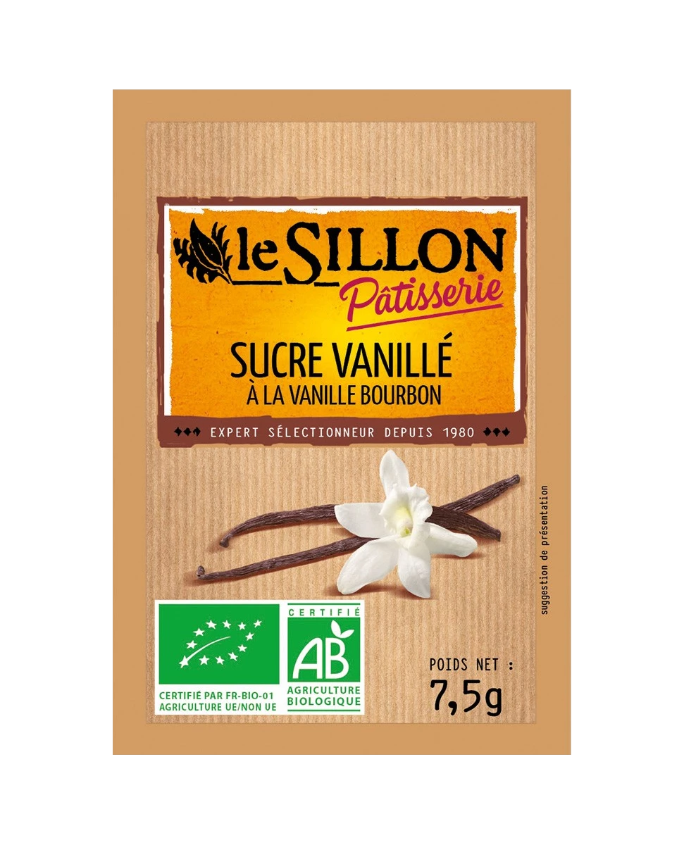 Sucre Vanillé - 8 Sachets - Le Sillon