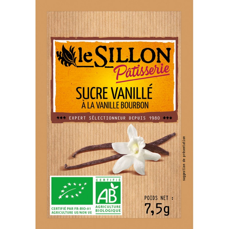 Sucre Vanillé - 8 Sachets - Le Sillon