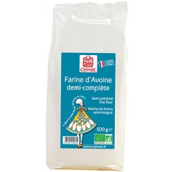 Farine d'Avoine 1/2 Complète - 500g - Celnat
