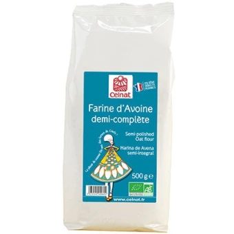 Farine d'Avoine 1/2 Complète - 500g - Celnat