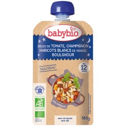 Gourde Délice de Tomate, Champignon, Haricots Blanc & Boulghour - 180g - Babybio