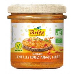Tartinade Lentilles Rouges Mangue Curry - 140g - Tartex